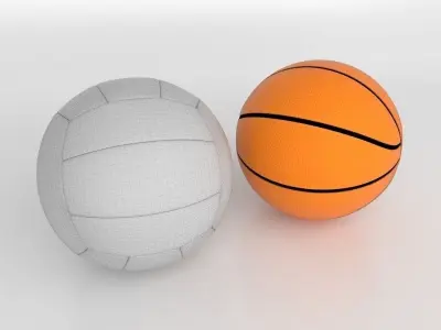 Ball Volley Basket Free 3D model