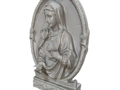 Holy Mary Inscription 3D model purchase