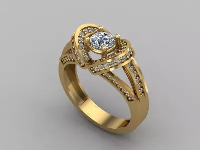 Women Ring 3DM Womens Ring 3d models 3D print model 3D print model 34