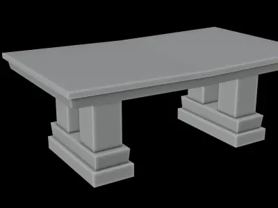 Old Wooden Bench Free low-poly 3D model