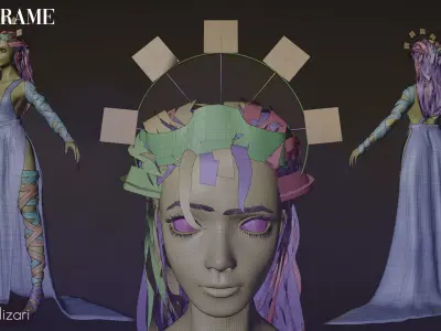 Game-ready character Low-poly 3D model