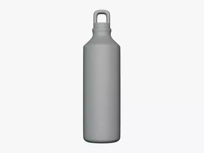 Basic Water Bottle - Geometry Only No Textures No Materials 3D model