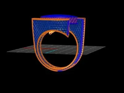 Ladies net ring 3D print model