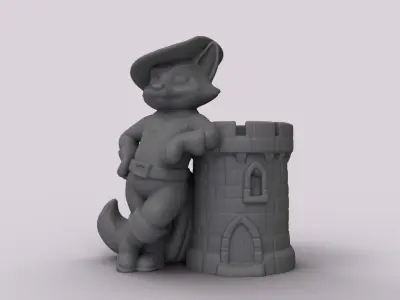 Knight Cat Tower Organizer 3D print model