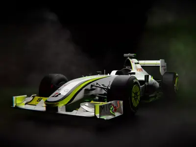 F1 Brawn BGP 001 2009 3D model