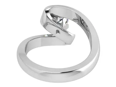Round Diamond Tension Ring 3598 3D print model