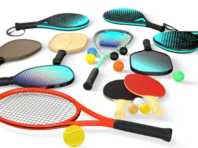 Sport Rackets Collection 3D model