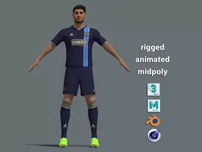  T-Pose Rigged Julian Carranza Philadelphia 3D model