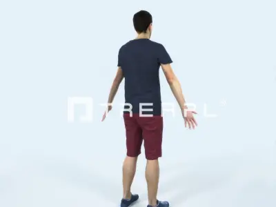 Jest 01H Animated Rigged Summer Casual Man Low-poly 3D model