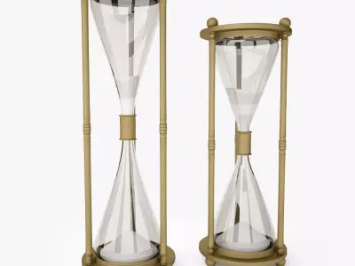 RH Vintage Brass Hourglass 3D model