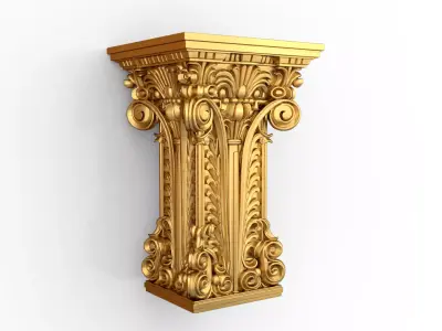 Column capital classic decorative ornament cnc 3d printing 04 3D print model