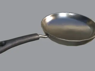 Kitchen Pans PBR Low-poly 3D model