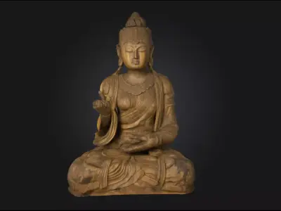 Serene Reflection Peaceful Character Model 3D model