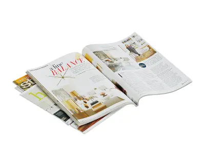 Magazines Stacks BLENDER 3D Model Cycles 3D model