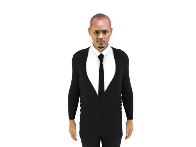 Fabinho man in suit Low-poly 3D model
