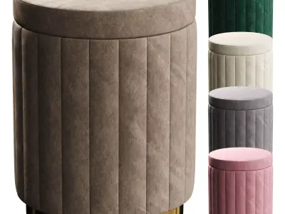  Lightweight luxury stools Low-poly 3D model