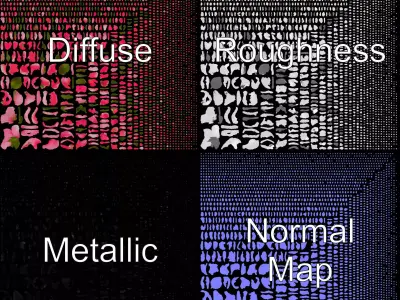 Realistic Pink Rose Blossom model pack Low-poly 3D model