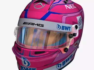 Ocon Helmet 2018 Low-poly 3D model