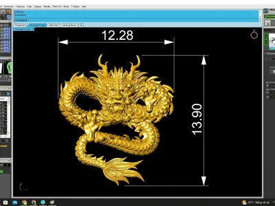 Chinese Dragon Jewelry Model  4772 3D print model