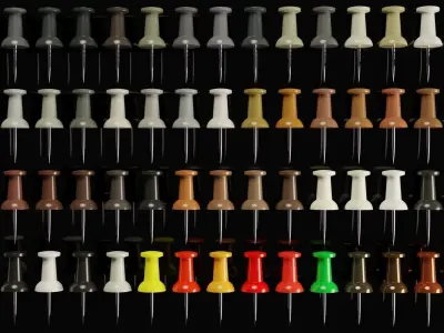 Thumbtack with RAL 3D model