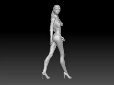 FORMULA ONE GIRL FLAG 1 3D print model