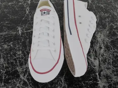 CONVERSE 3D SHOES - WHITE LOW  Low-poly 3D model