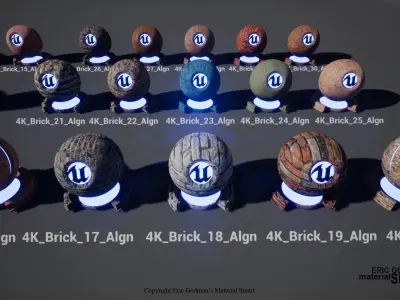 Optimized Brick World Aligned Materials 3D model