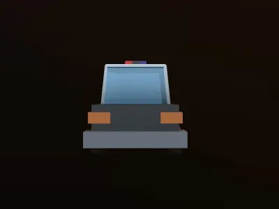 Police car  Low-poly 3D model