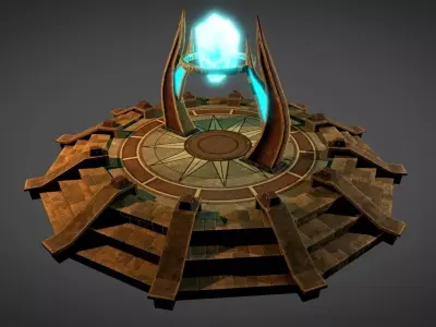 Desert Portal Low-poly 3D model