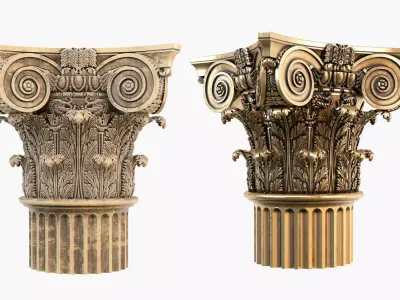 Classic capital model 3D model 3D model 3D model