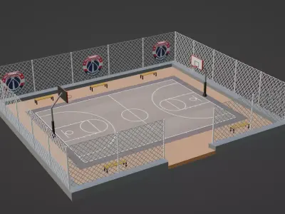 Basketball Stadium - Washington Wizards Low-poly 3D model