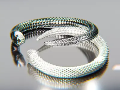 Snake Symbol of Rebirth Free 3D print model Free 3D print model