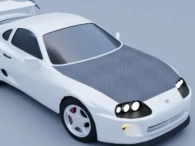 toyota supra  Low-poly 3D model