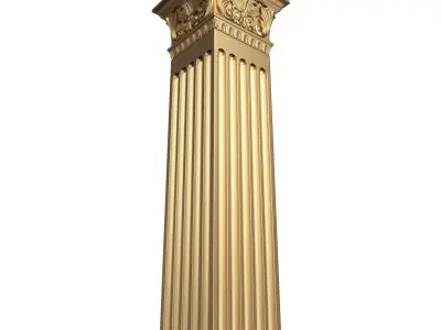 Column Capital 0502 Low-poly 3D model
