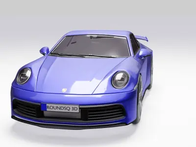  Porsche 911 Low-poly 3D model