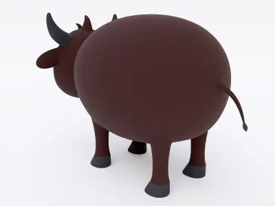 Buffalo 3d model toy bull 3D model