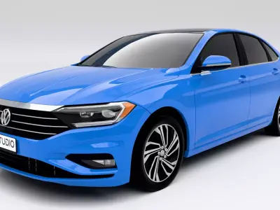 Volkswagen Jetta 2019 Low-poly 3D model purchase