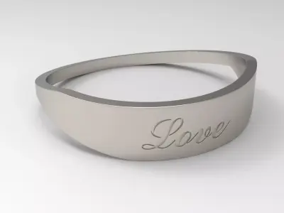 Love Ring Female Platinum 3D print model