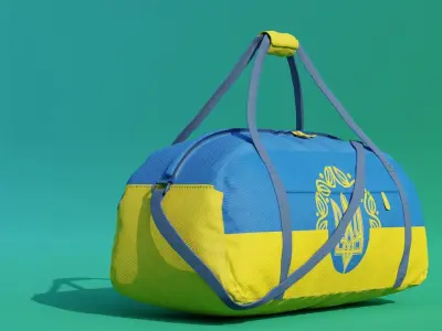 Sport bag Ukraine 3D model