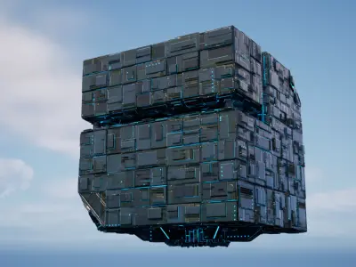 Spaceship Pack UE5 Low-poly 3D model