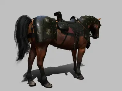 War Horse Low-poly 3D model purchase