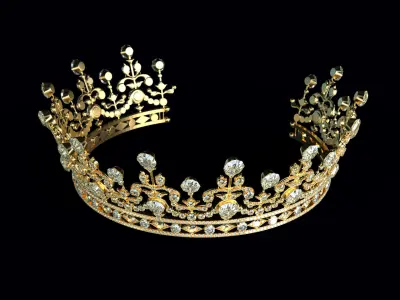 The Queen Elizabeth II Tiara Girls of Great Britain and Ireland  3D print model