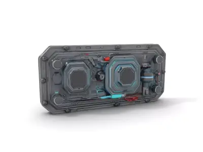 Futuristic Control Panel model pack Low-poly 3D model