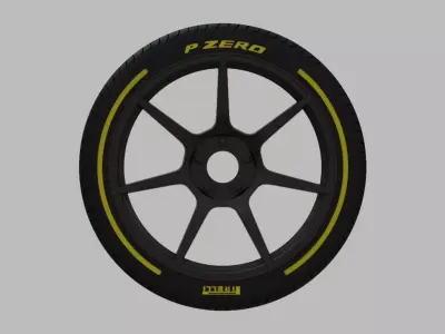 Miniature Enkei TFR Rim and Tire -3 D Print - No Textures 3D print model