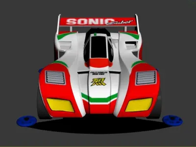 3DMAX2018 4WD CAR racing 3D model-YSZS 3D model