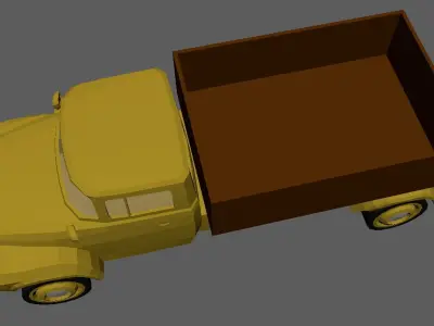 Low Poly Truck 01 Low-poly 3D model
