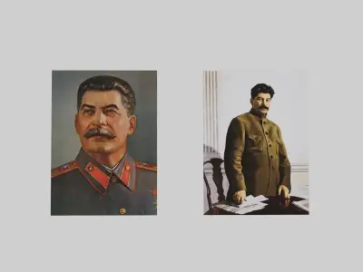 Joseph Stalin paintings Free low-poly 3D model