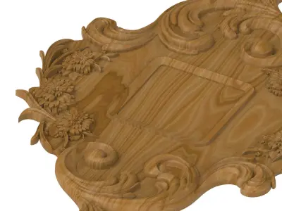 Carved picture frame STL 3D model