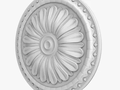 Rosette 4 decorative ceiling medallion 3D model