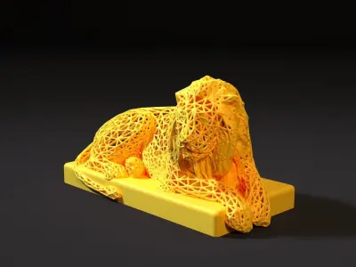 Figurine lion 3D print model